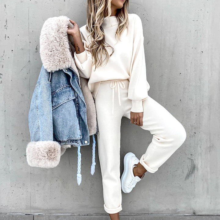 Women's Two-Piece Set | Loose Fit Sweatshirt & Pencil Pants | Casual Loungewear