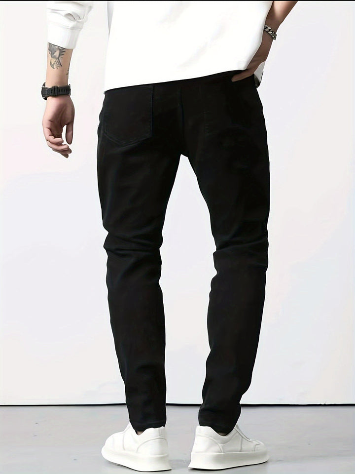 Men's Jeans | Sturdy Denim & Slim Fit | Cotton Blend with Pockets | Casual Outdoor Trousers