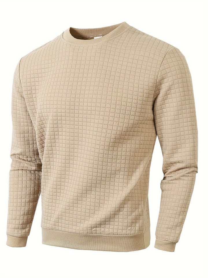 Men’s Sweater | Soft Honeycomb Knit | Crew Neck | Regular Fit