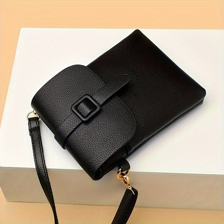 Men’s Crossbody Bag | Lightweight & Adjustable | Casual & Functional | Black PU Leather