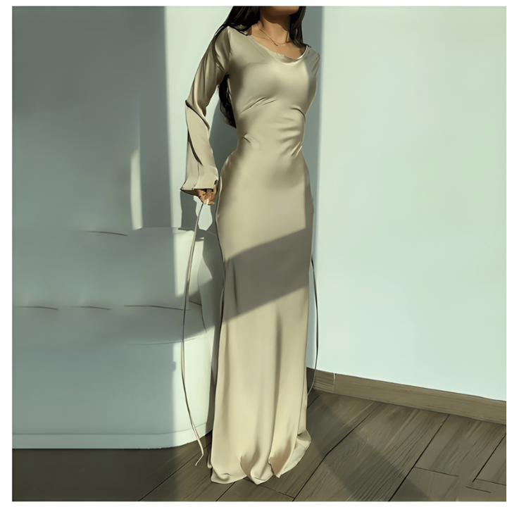 Women's Wedding Guest Dresses | Elegant Maxi Dress | Long Sleeve