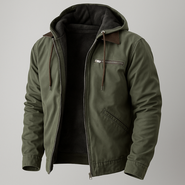 Men’s Coats | Hooded Zip Jacket | Casual Minimalist Style