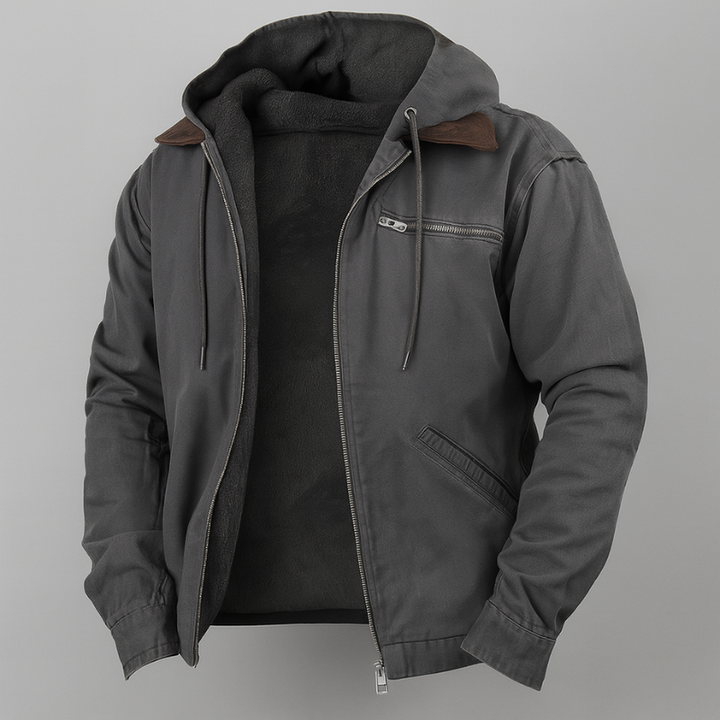 Men’s Coats | Hooded Zip Jacket | Casual Minimalist Style