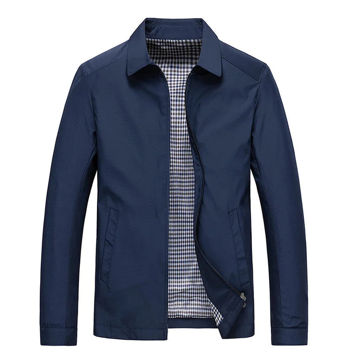Men’s Black Jacket | Turn-Down Collar | Lightweight Soft Fabric