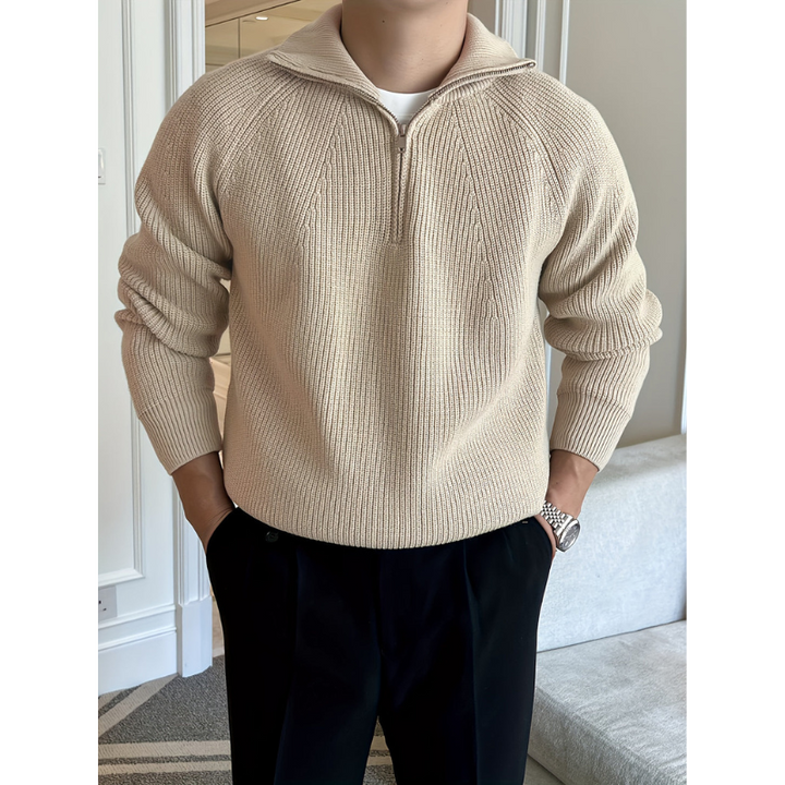 Men’s Sweatshirt | Thick Winter Pullover | Classic Collar Jumper