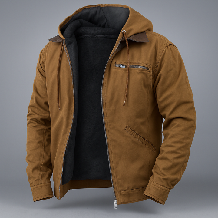 Men’s Coats | Hooded Zip Jacket | Casual Minimalist Style