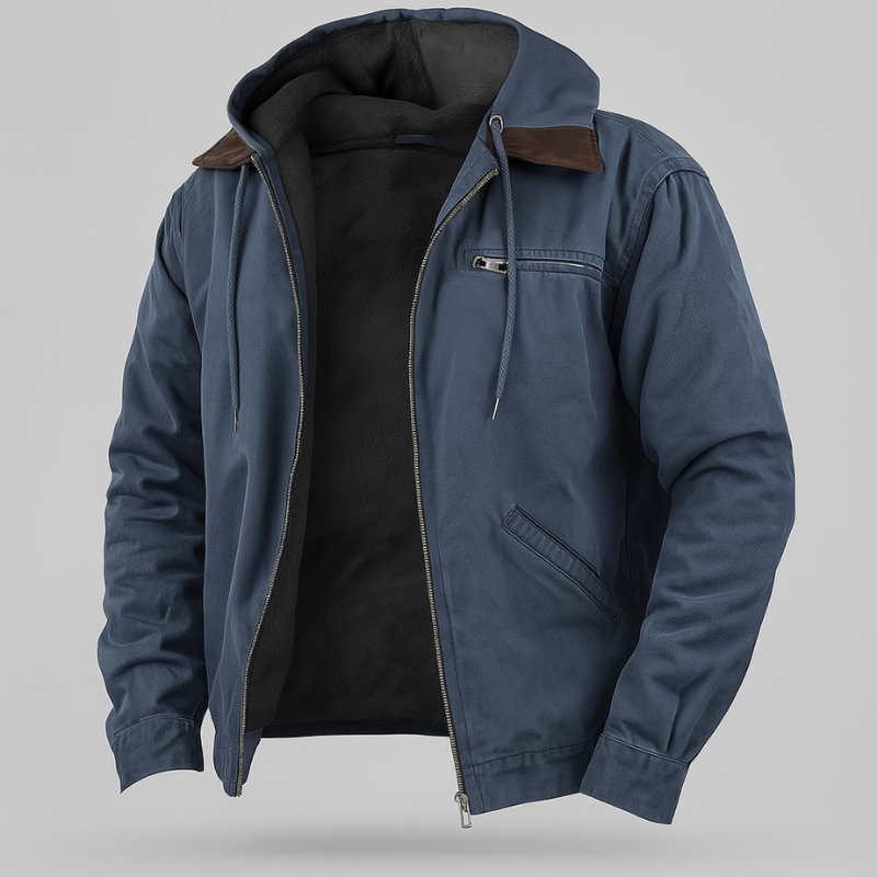 Men’s Coats | Hooded Zip Jacket | Casual Minimalist Style