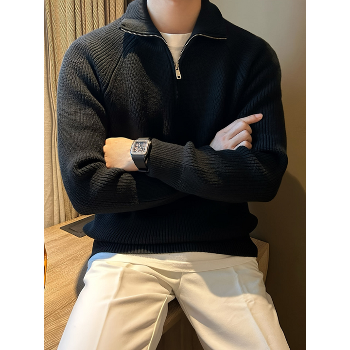 Men’s Sweatshirt | Thick Winter Pullover | Classic Collar Jumper