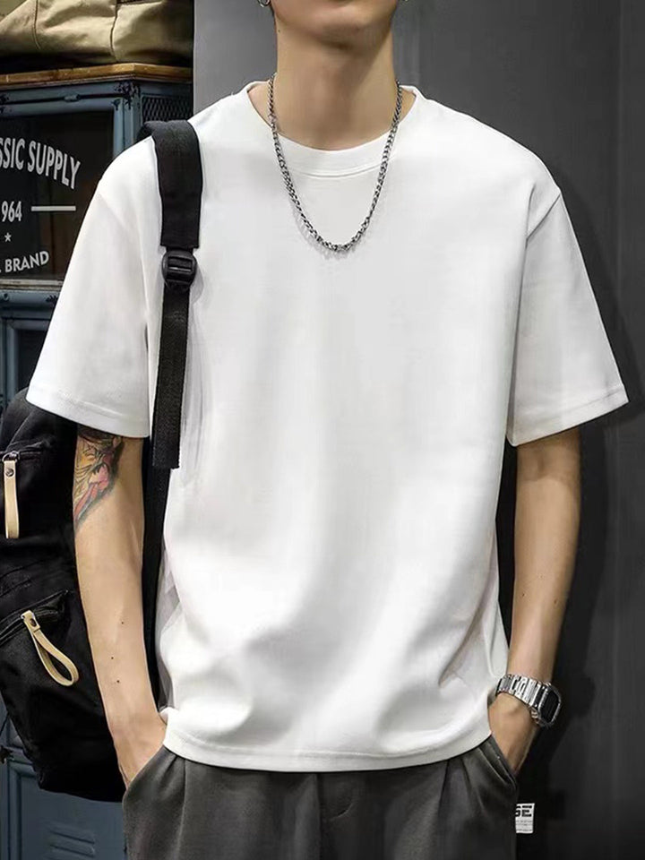 Men's Summer T-Shirt | Breathable & Lightweight | Short Sleeves & Round Neck | Casual