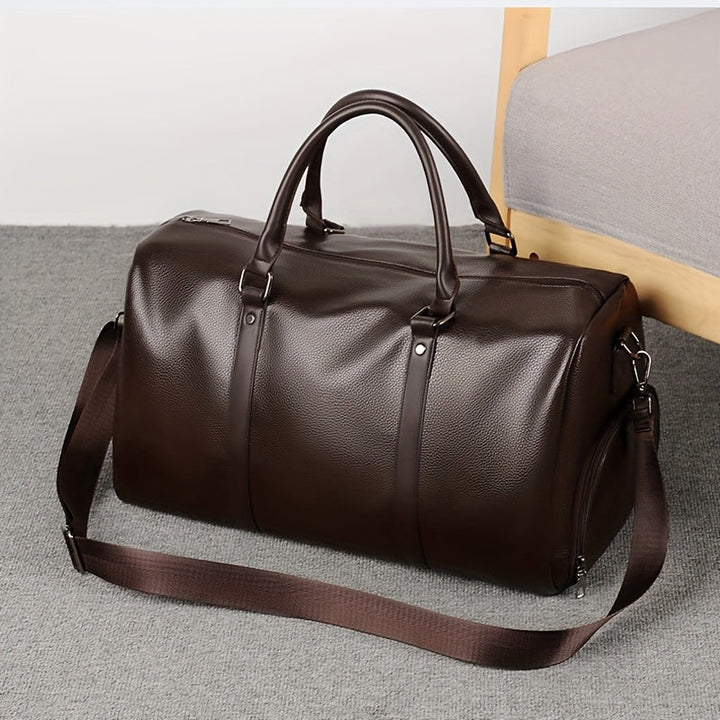 Men’s Travel Bag | Stylish & Multifunctional | Adjustable Shoulder Strap | PU Leather