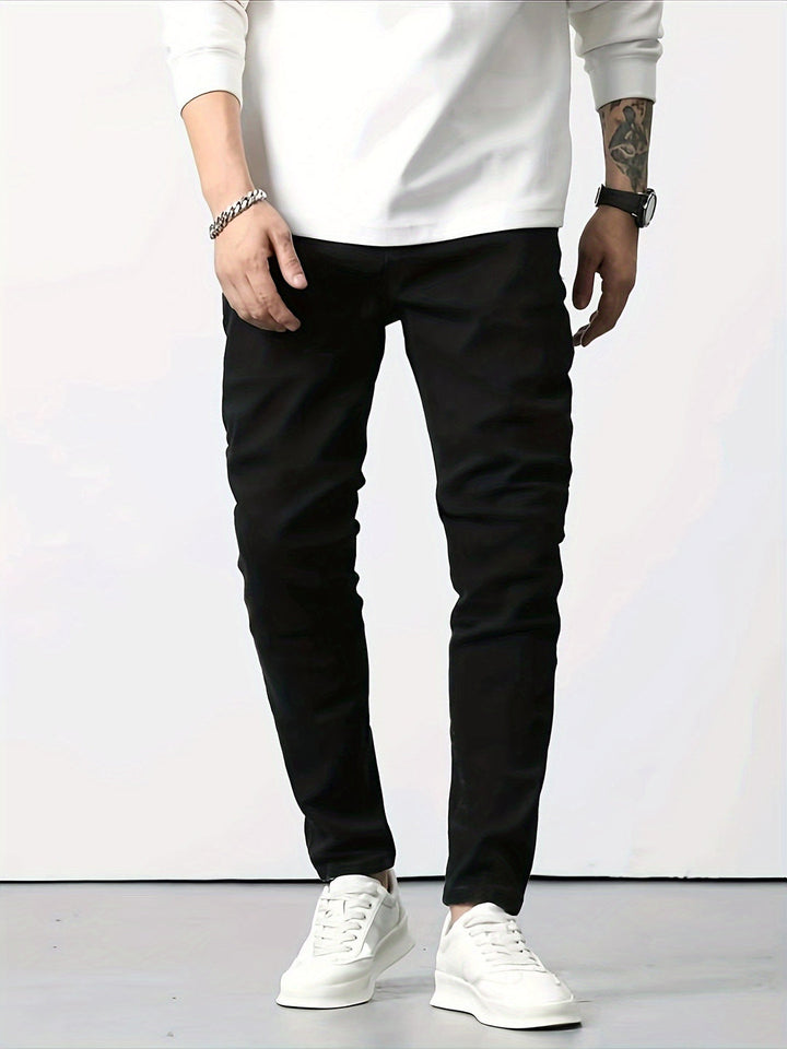 Men's Jeans | Sturdy Denim & Slim Fit | Cotton Blend with Pockets | Casual Outdoor Trousers