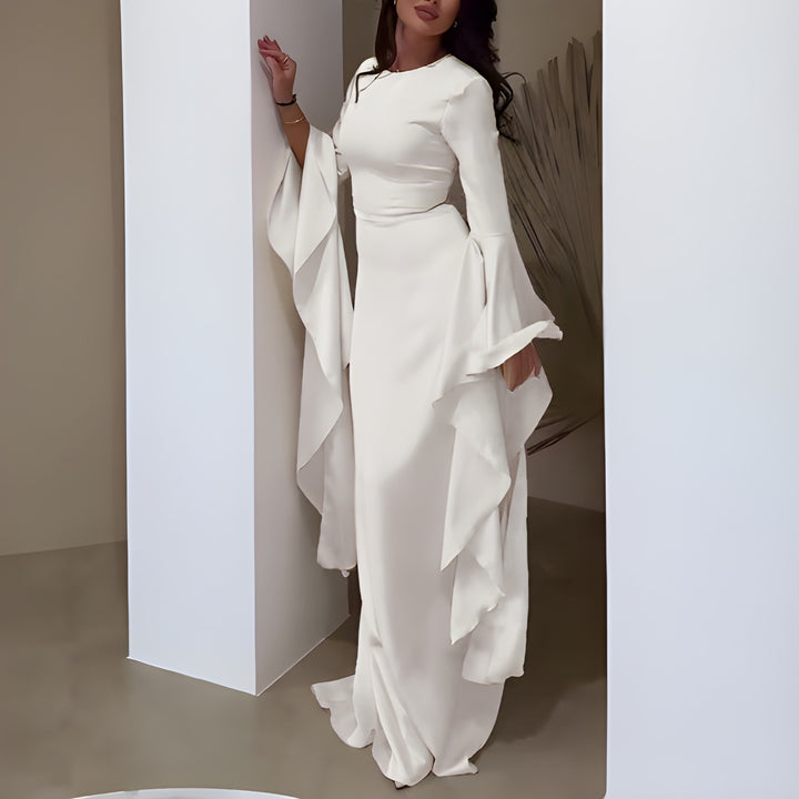 Women Maxi Dress | Long Sleeved & Draped | Elegant Design | Party & Evening