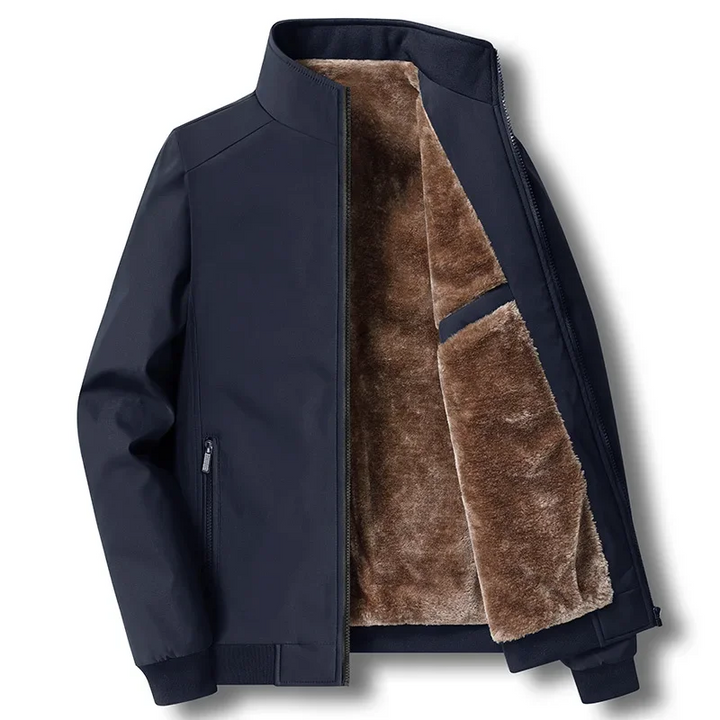 Men's Winter Jacket with Stand Collar | Windproof mens coat