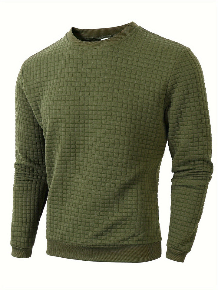 Men’s Sweater | Soft Honeycomb Knit | Crew Neck | Regular Fit