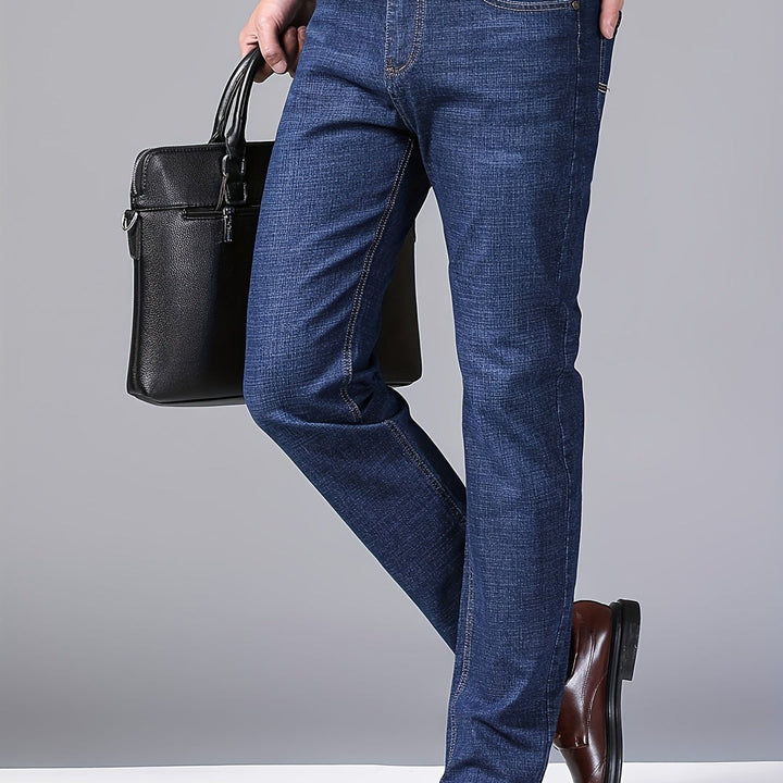 Men’s Jeans | Business Casual | Straight Leg & Slight Stretch | Cotton Blend with Pockets