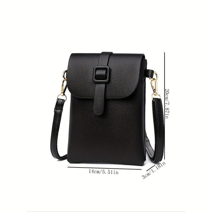 Men’s Crossbody Bag | Lightweight & Adjustable | Casual & Functional | Black PU Leather