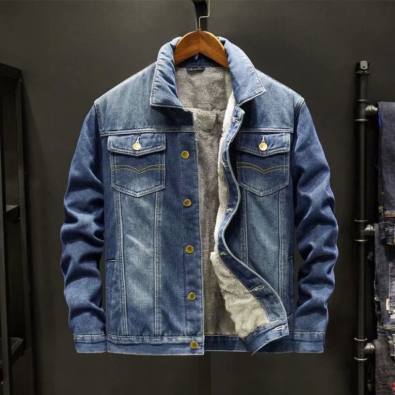 Men’s Winter Jacket | Classic Denim Style | Warm & Stylish Clothing