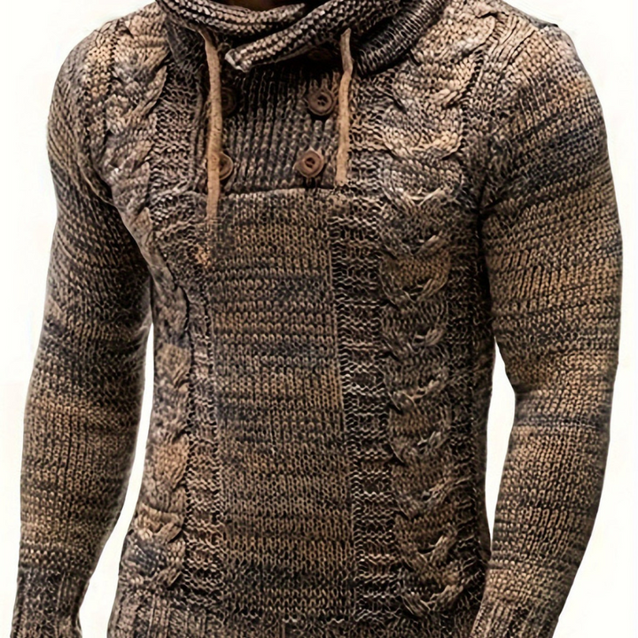 Men’s Sweatshirt | Slim Fit Pullover | Textured Neck Sweater