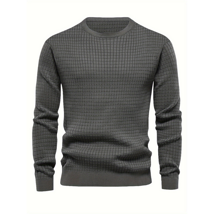 Men’s Sweatshirt | Waffle Pattern | Round Neck | Casual Clothing