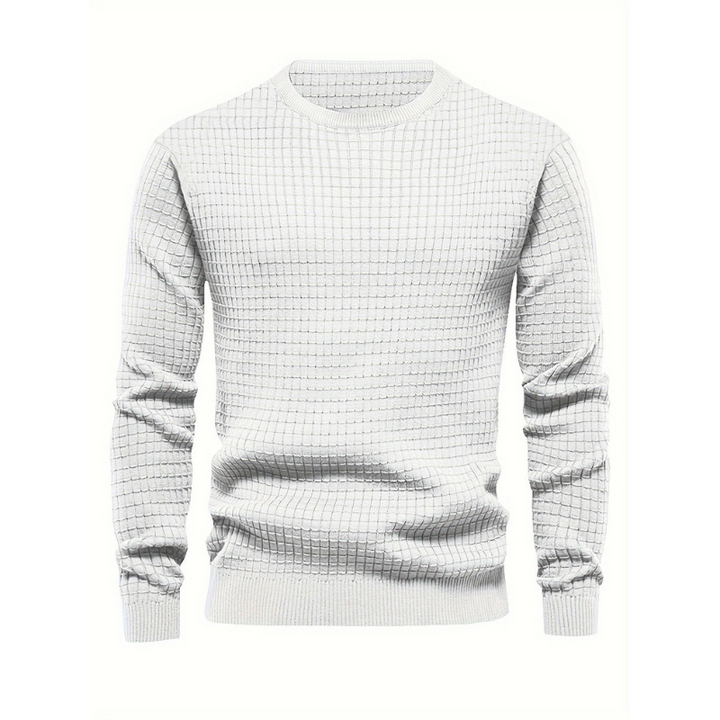 Men’s Sweatshirt | Waffle Pattern | Round Neck | Casual Clothing