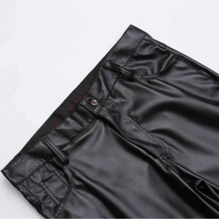 Men's Leather Trousers | Premium Stretch Fit | Durable & Stylish | Stretch Leather