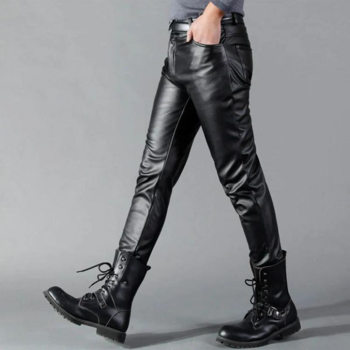 Men's Leather Trousers | Premium Stretch Fit | Durable & Stylish | Stretch Leather