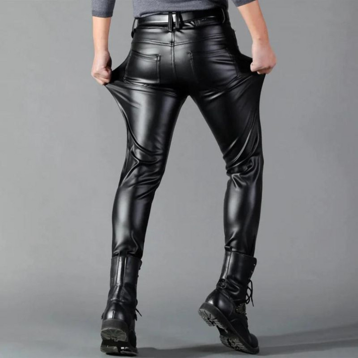 Men's Leather Trousers | Premium Stretch Fit | Durable & Stylish | Stretch Leather