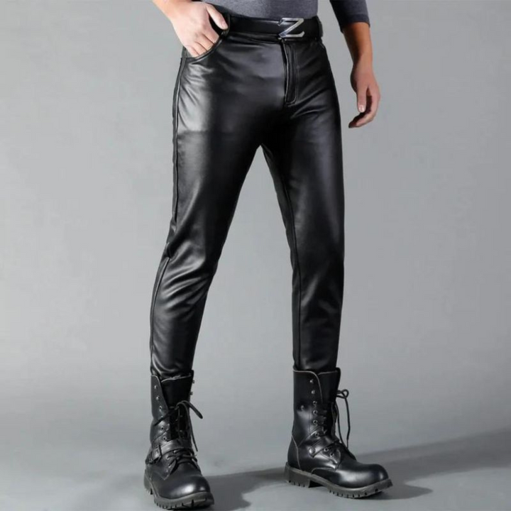 Men's Leather Trousers | Premium Stretch Fit | Durable & Stylish | Stretch Leather