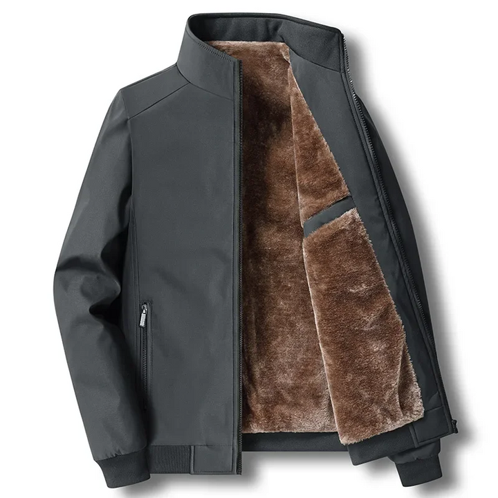 Men's Winter Jacket with Stand Collar | Windproof mens coat