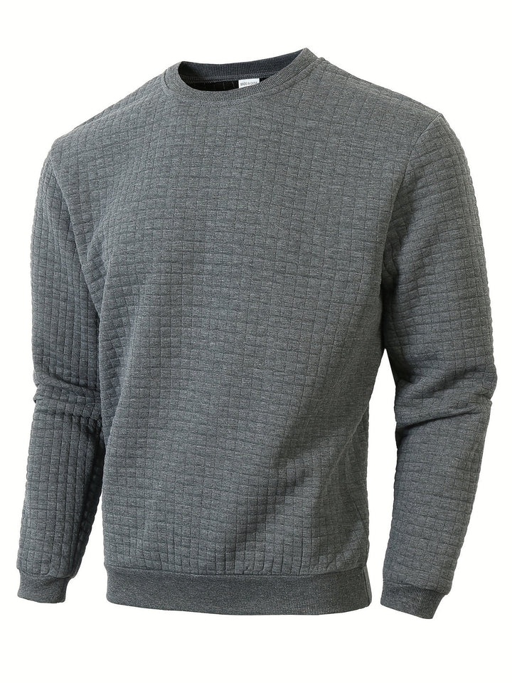 Men’s Sweater | Soft Honeycomb Knit | Crew Neck | Regular Fit