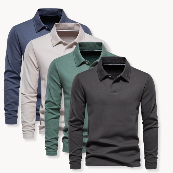 Men’s Polo Shirt | Long Sleeve Polo | Timeless Style |  Men’s Clothing