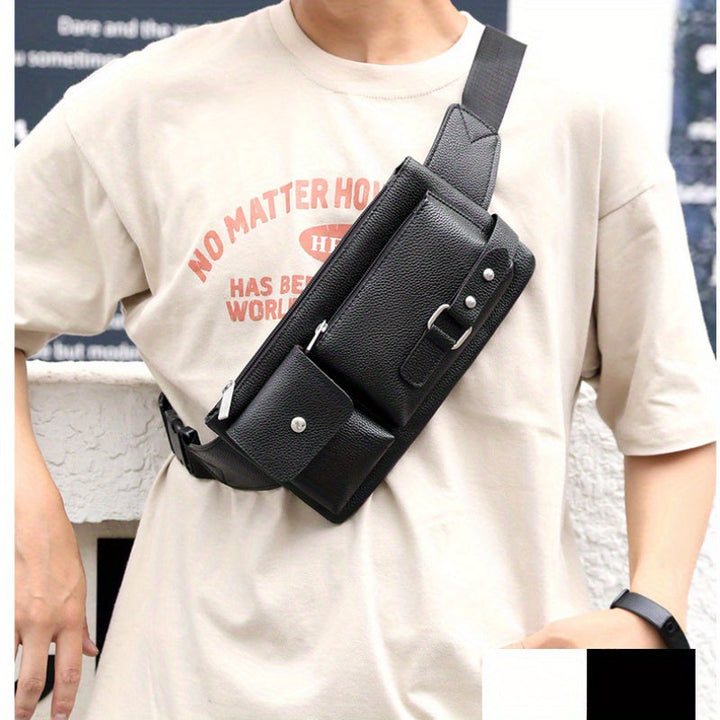 Men's Shoulder Bag | Multifunctional Design | Adjustable Strap & Multiple Pockets | Premium Leather