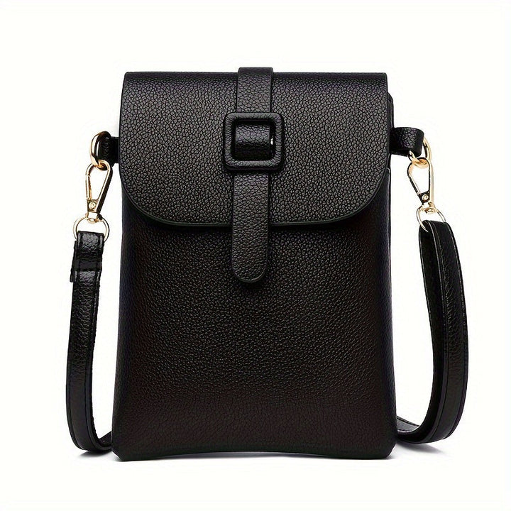 Men’s Crossbody Bag | Lightweight & Adjustable | Casual & Functional | Black PU Leather