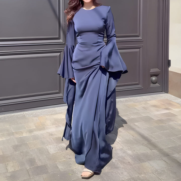 Women Maxi Dress | Long Sleeved & Draped | Elegant Design | Party & Evening