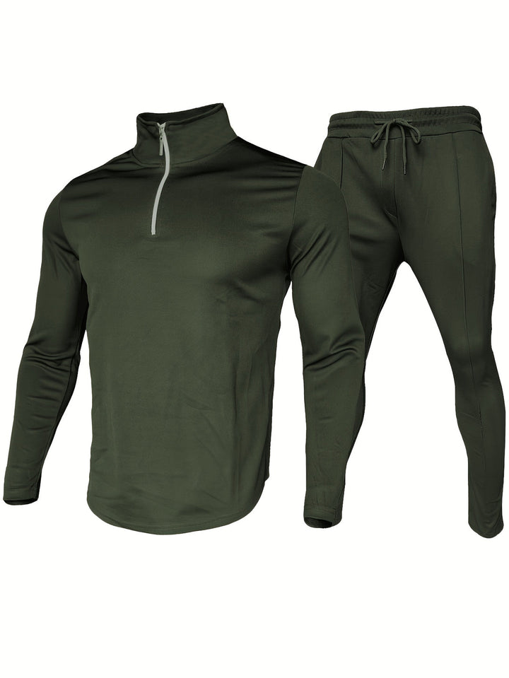 Men’s Tracksuit | 2-Piece Set with Zip & Drawstring | Sporty & Comfortable | Polyester