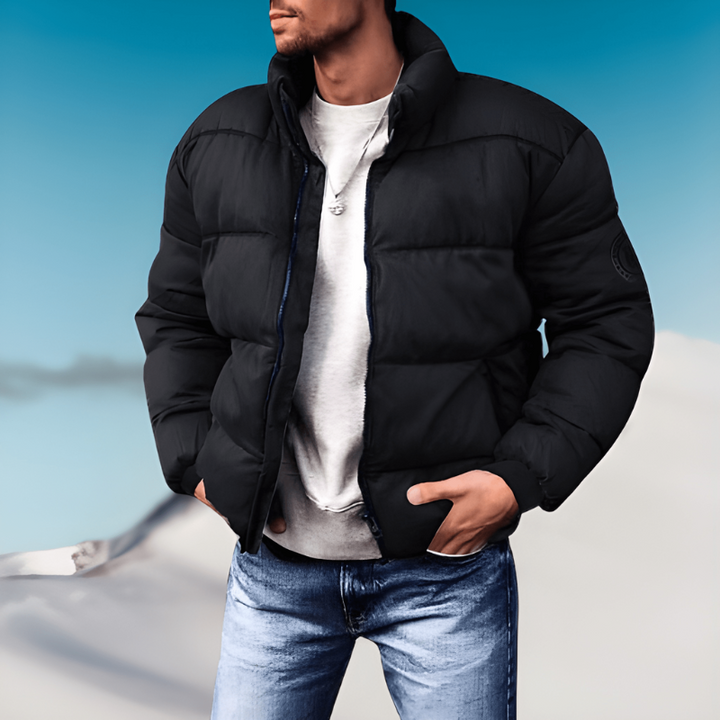 Men’s Winter Jacket | Thick Padded Stand Collar | Casual Outerwear