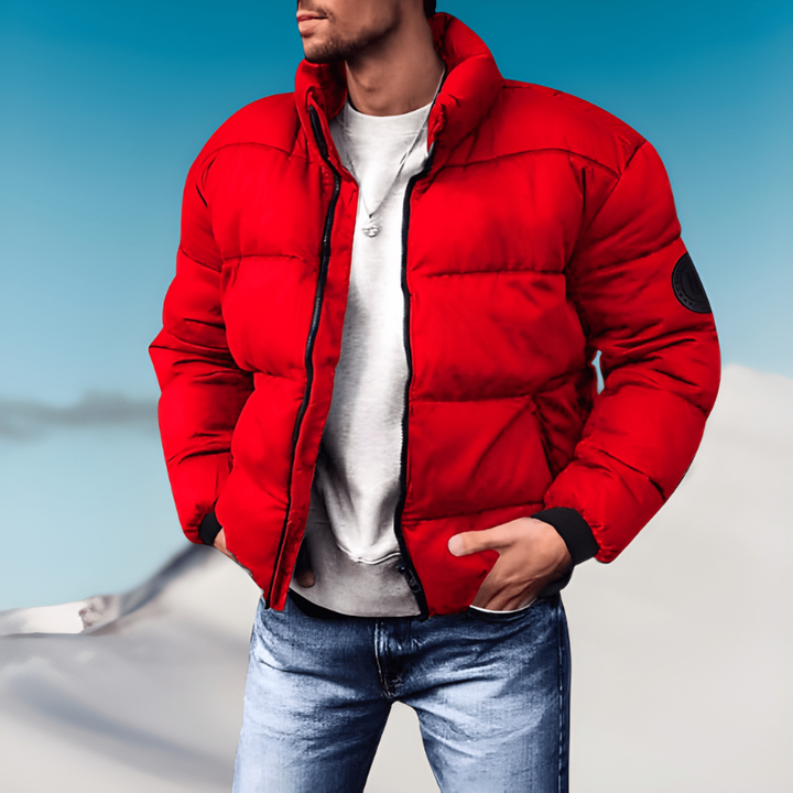 Men’s Winter Jacket | Thick Padded Stand Collar | Casual Outerwear