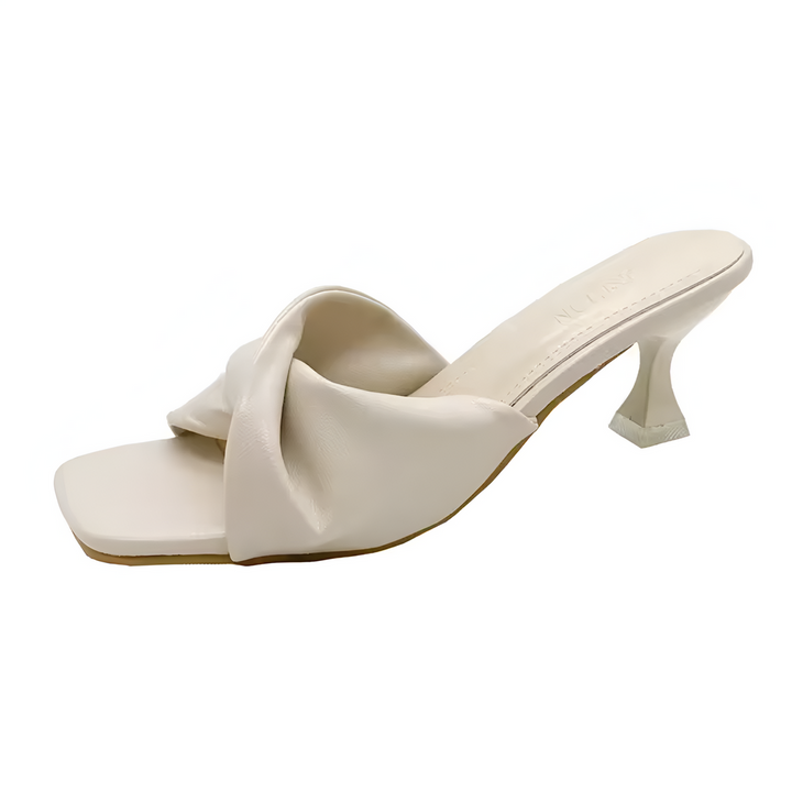 Ladies' Slip-On Sandals | Pointed Toe | Stiletto Heel & Bow | PU Sole
