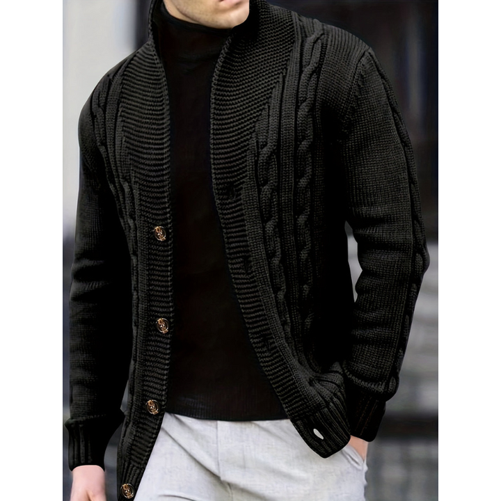 Men’s Cardigan | Ribbed Knit Clothing | Button Closure