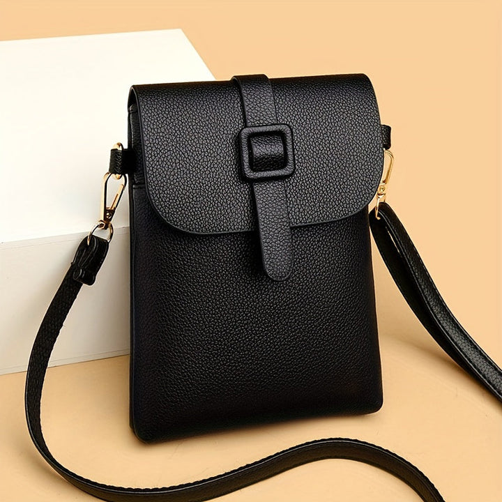 Men’s Crossbody Bag | Lightweight & Adjustable | Casual & Functional | Black PU Leather