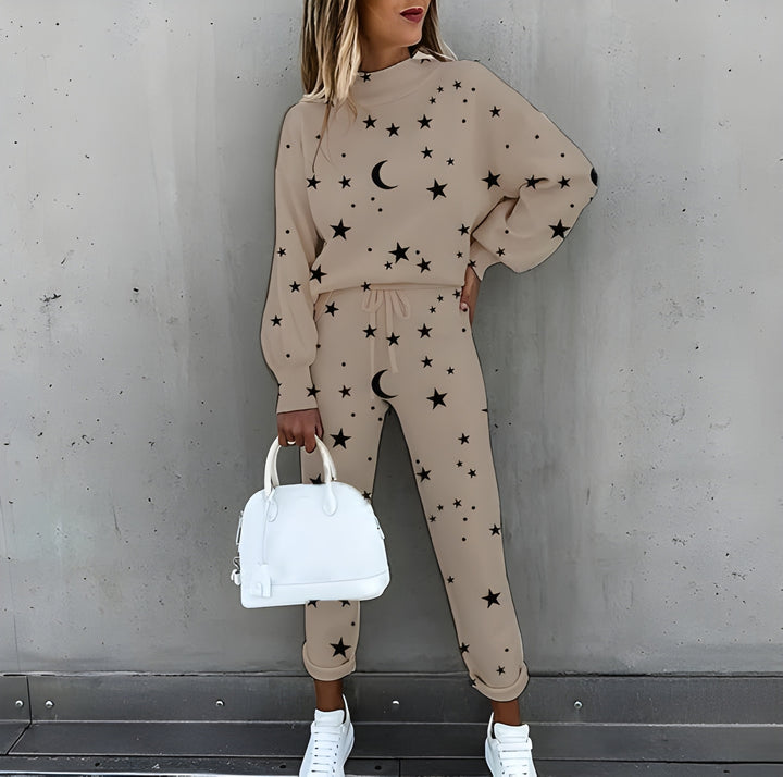 Women's Two-Piece Set | Printed Tracksuit | Long Sleeve Top & Pants | Casual & Trendy Loungewear