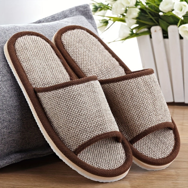 Men’s Slippers | Comfortable & Breathable | Indoor Use | Linen & EVA