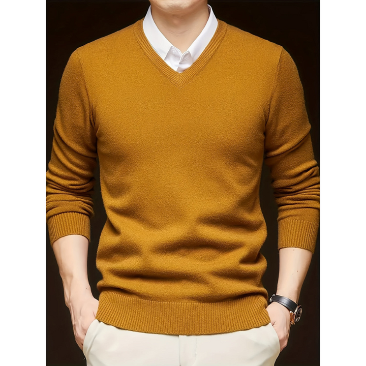 Men’s Sweatshirt | Warm Knit V Neck Jumper | Mens Clothing