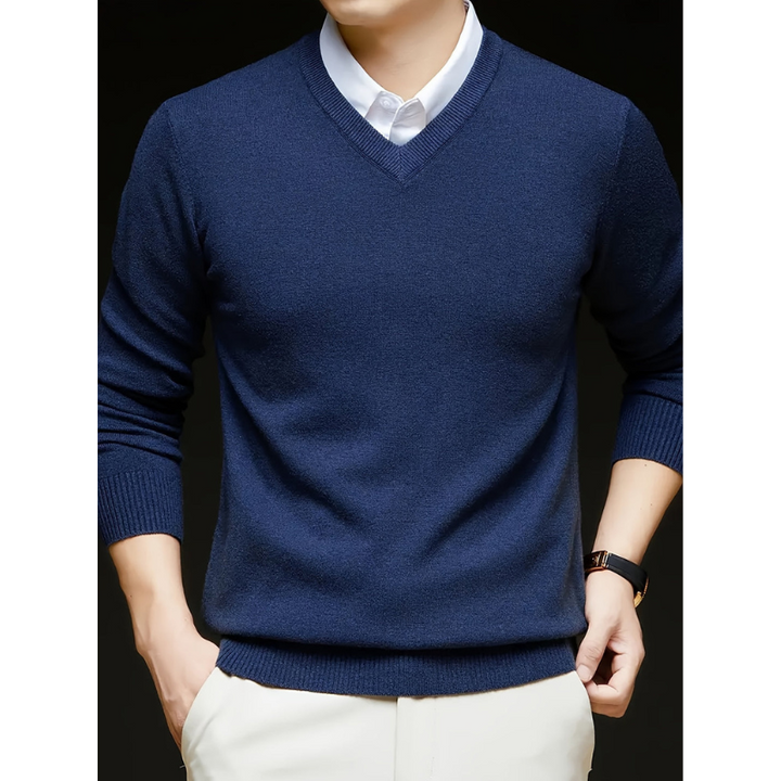 Men’s Sweatshirt | Warm Knit V Neck Jumper | Mens Clothing