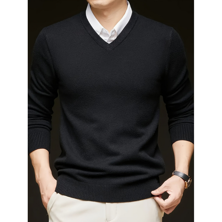 Men’s Sweatshirt | Warm Knit V Neck Jumper | Mens Clothing