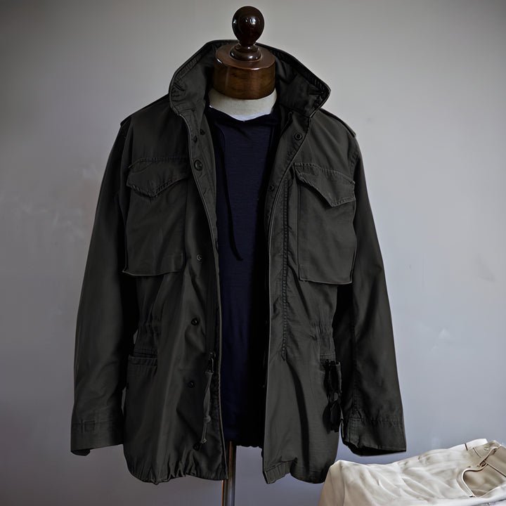 Men's Cargo Jacket | Hidden Hood & Utility Pockets | Sustainable & Versatile | Poly Cotton