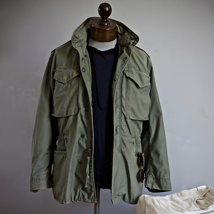 Men's Cargo Jacket | Hidden Hood & Utility Pockets | Sustainable & Versatile | Poly Cotton
