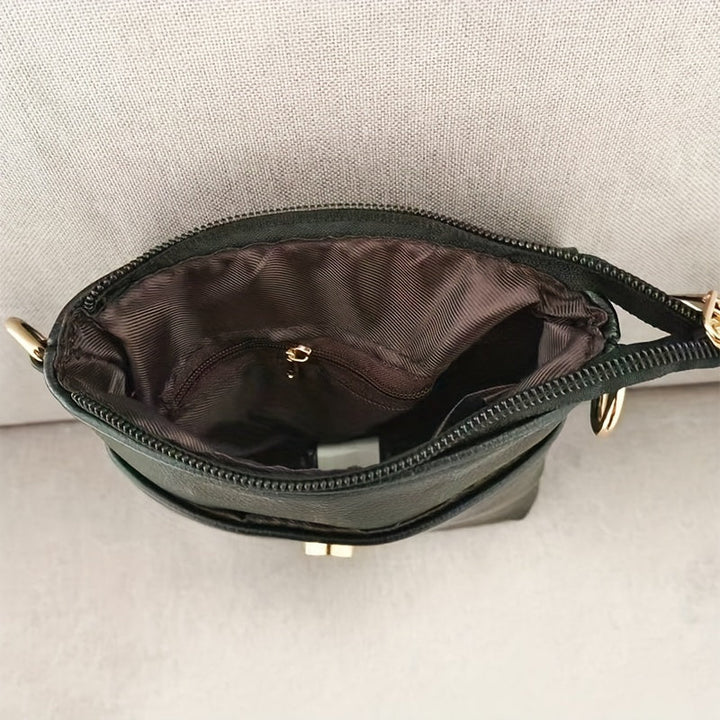 Men’s Crossbody Bag | Lightweight & Adjustable | Casual & Functional | Black PU Leather