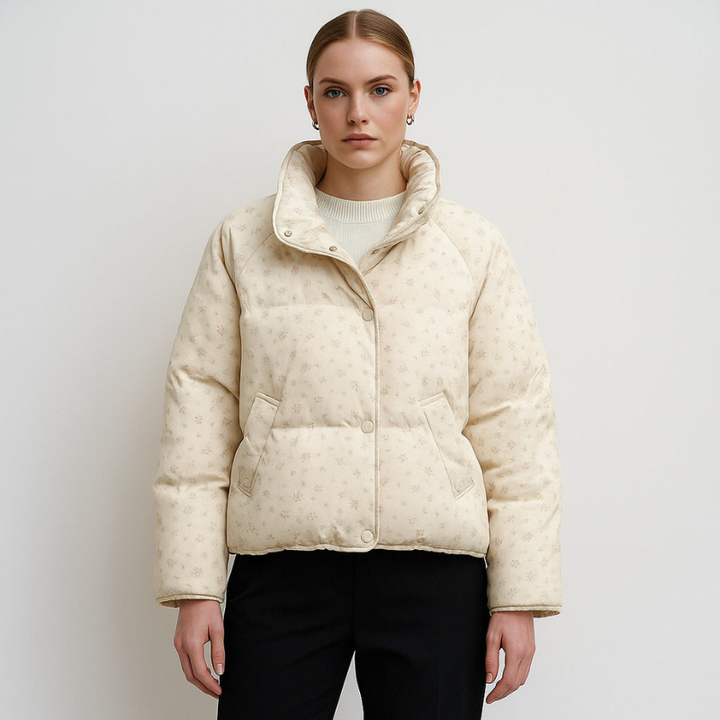 Women’s Jackets | Floral Puffer Jacket | Stylish Winter Clothing