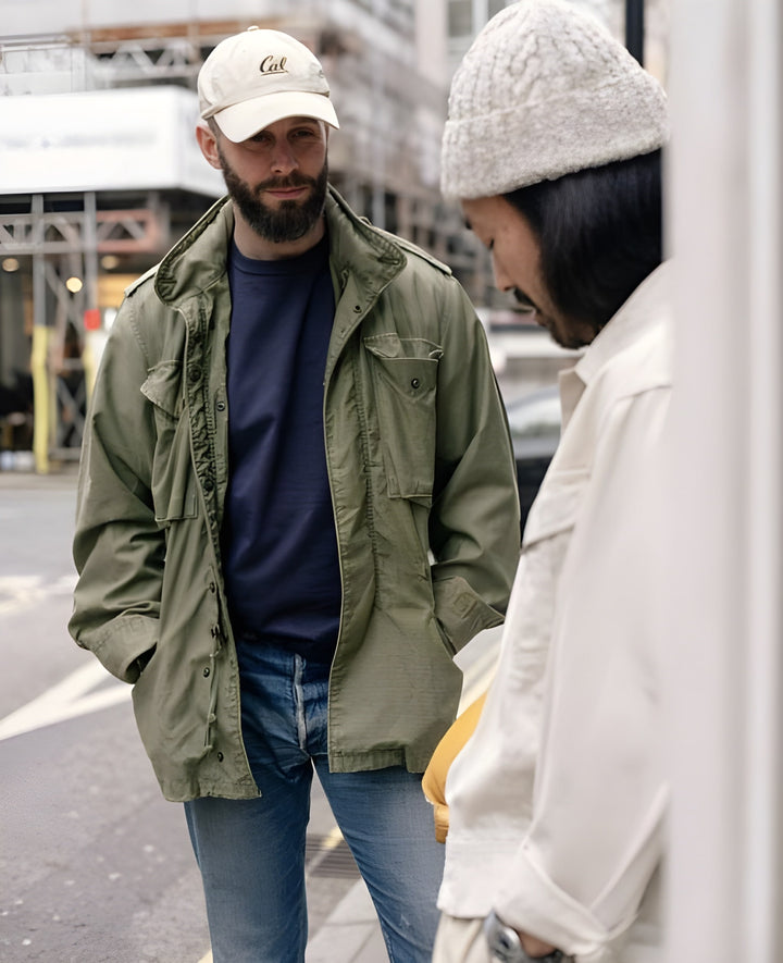 Men's Cargo Jacket | Hidden Hood & Utility Pockets | Sustainable & Versatile | Poly Cotton